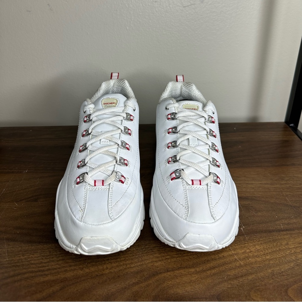 Skechers D’Lites White Leather Tiffany Sneakers 9.5 - Picture 3 of 7